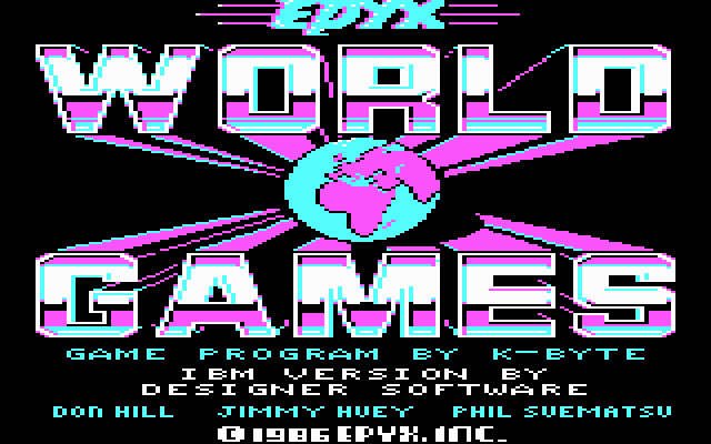 world-games screenshot for dos