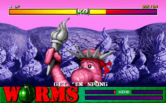 worms screenshot for dos