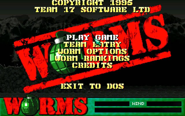 worms screenshot for dos