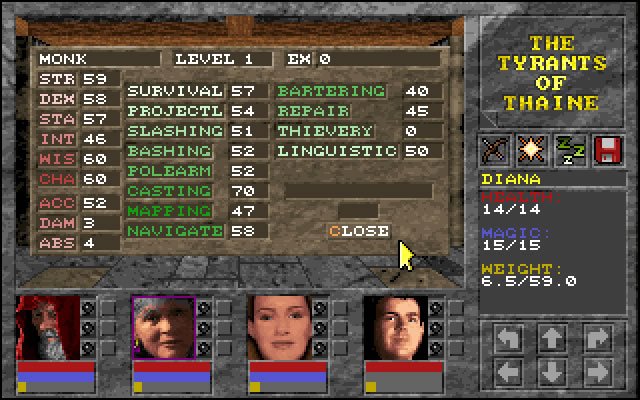 yendorian-tales-the-tyrants-of-thaine screenshot for dos