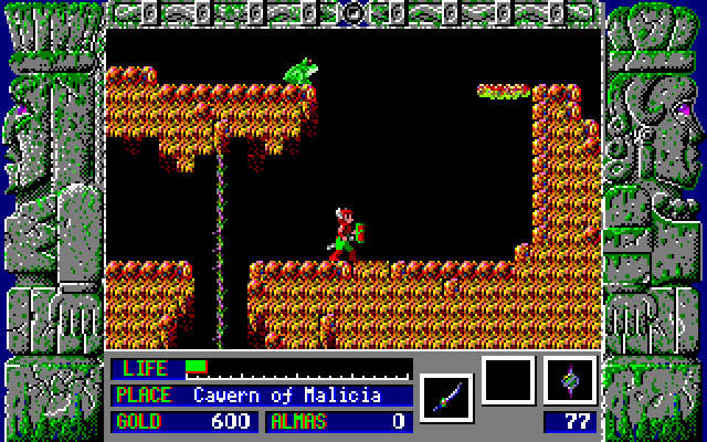 zeliard screenshot for dos