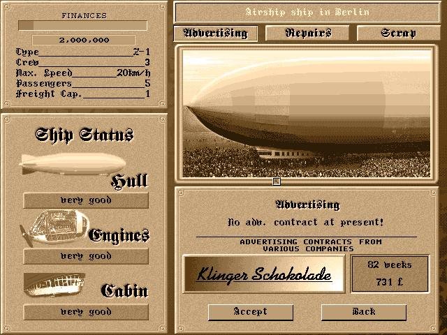 zeppelin-giants-of-the-sky screenshot for dos