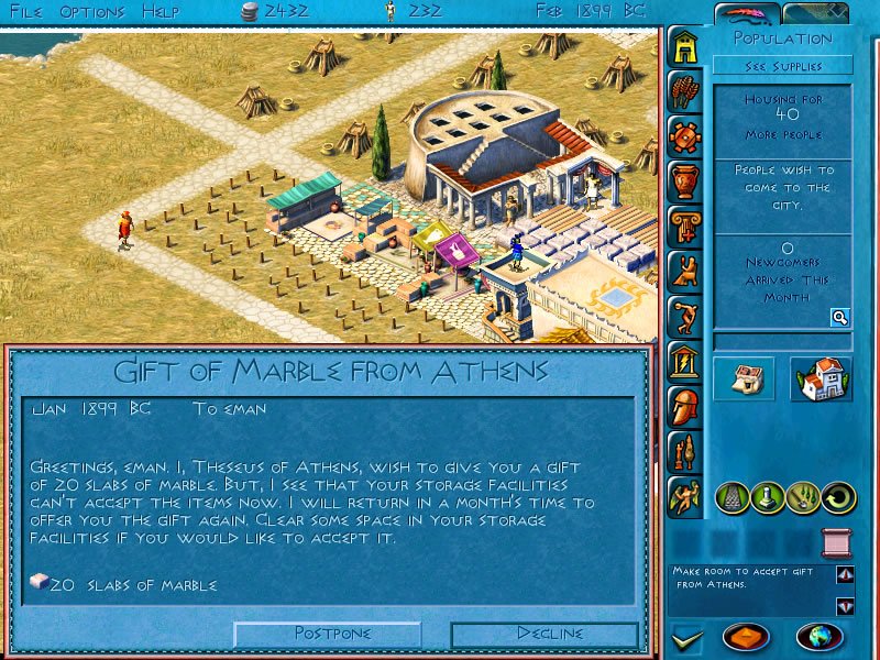 zeus-master-of-olympus screenshot for winxp