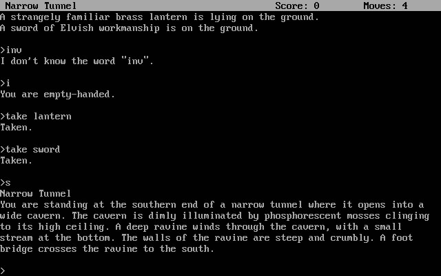 zork-ii-the-wizard-of-frobozz screenshot for dos