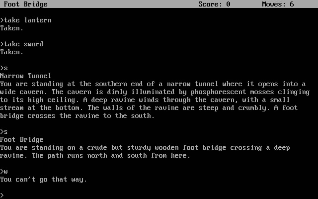 zork-ii-the-wizard-of-frobozz screenshot for dos