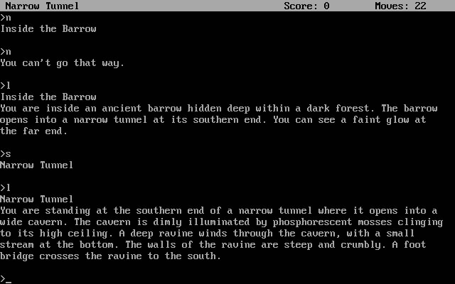 zork-ii-the-wizard-of-frobozz screenshot for dos