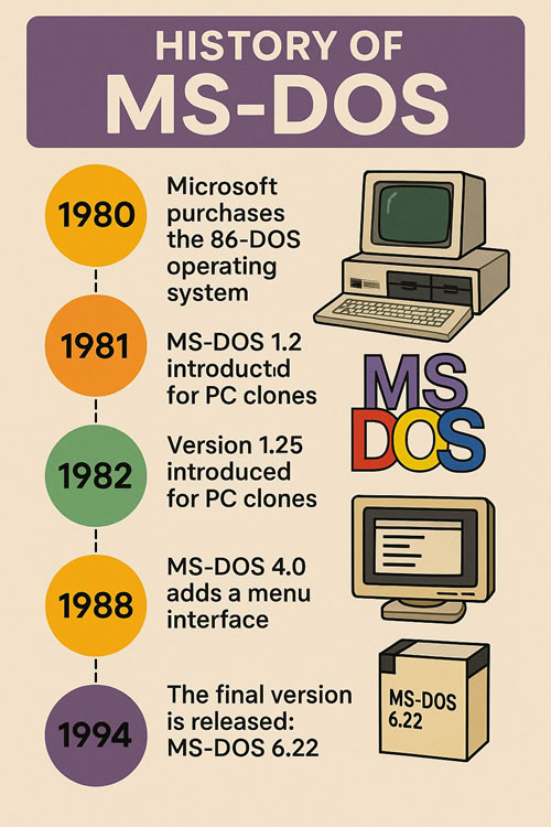 history of MS DOS